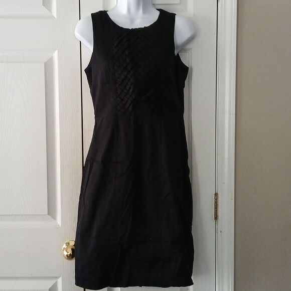 Apt 9 black sleeveless weaved front panel dress Sz 4 NWOT - Picture 1 of 8